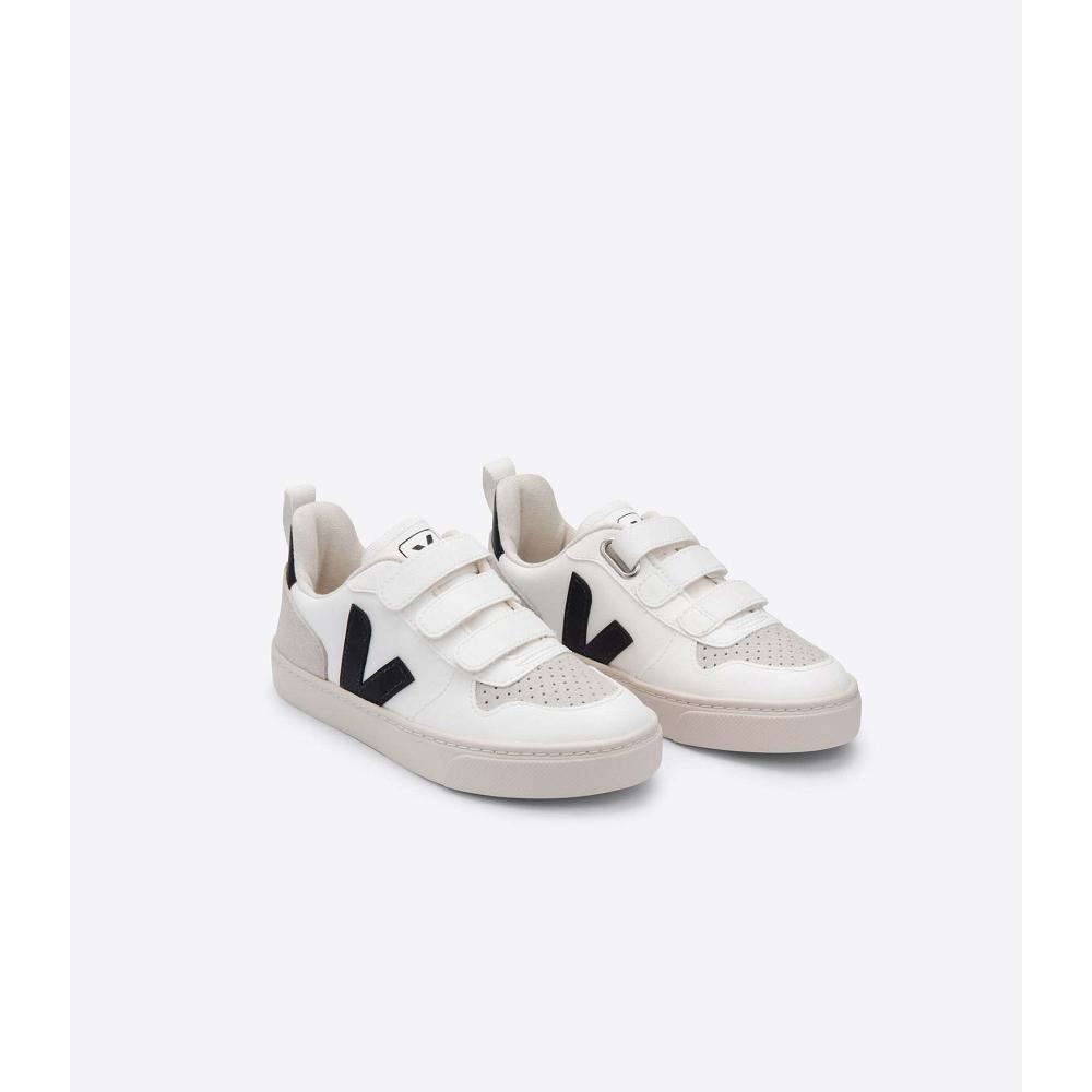 Kids' Veja V-10 CWL Sneakers White Black | SG 866TCE